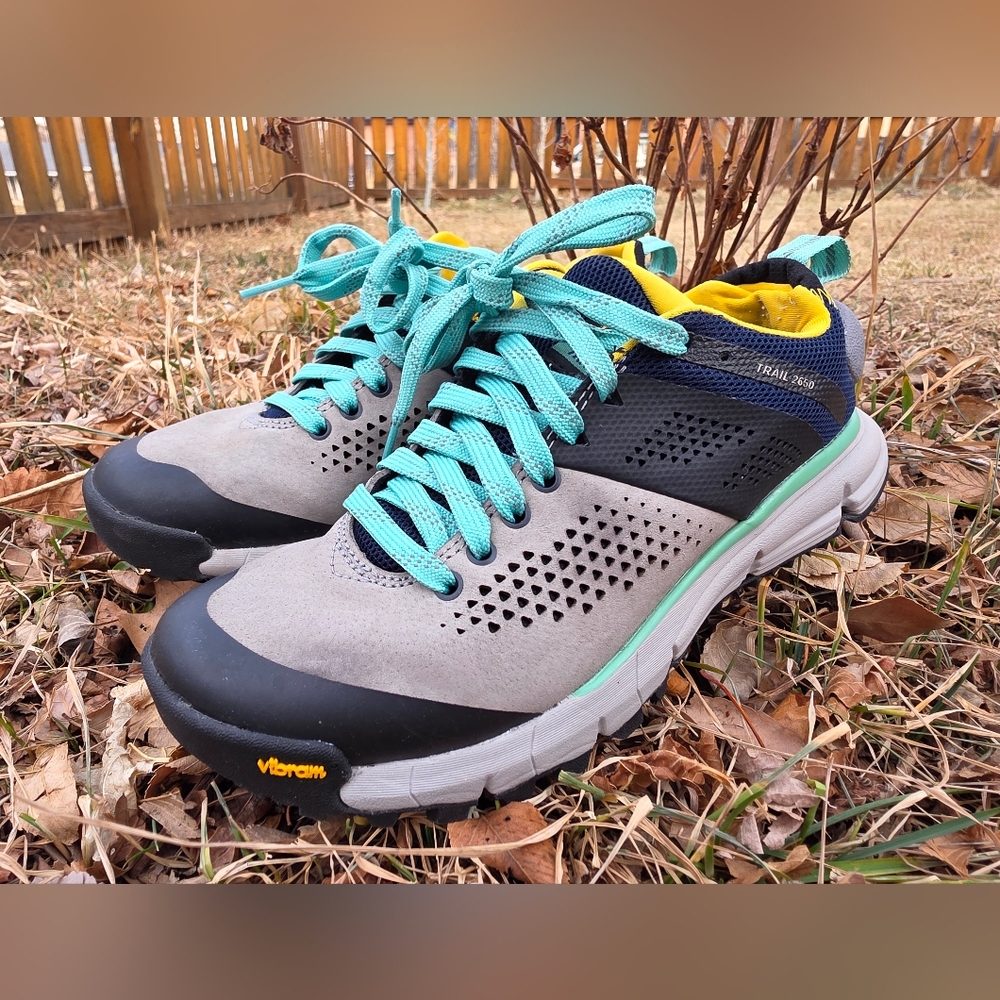 Danner Trail 2650 Women's Hiking Shoes, Size 6.5, Gray/Blue/Yellow, Spectra NICE